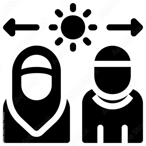 ramadan social distance icon