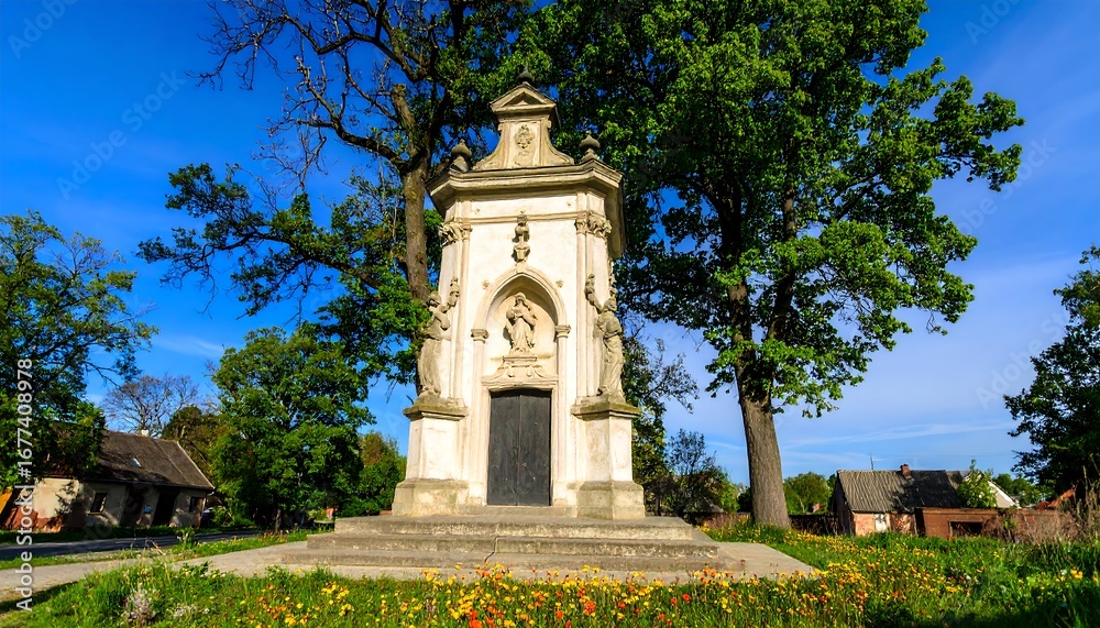 Obraz premium Ancient chapel in a park