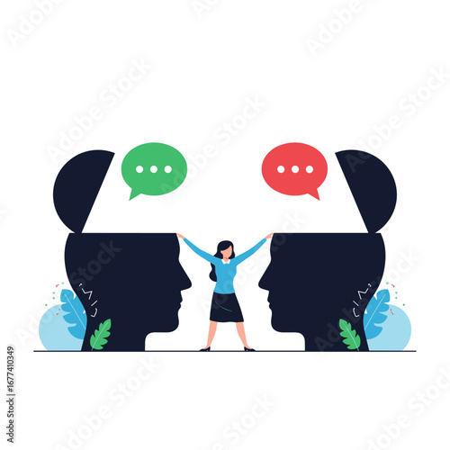 Facilitating communication between two minds understanding ideas and perspectives through shared dialogue