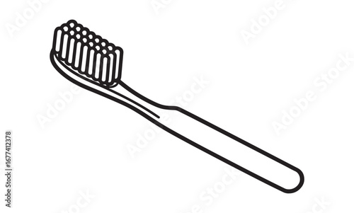 Line art toothbrush.