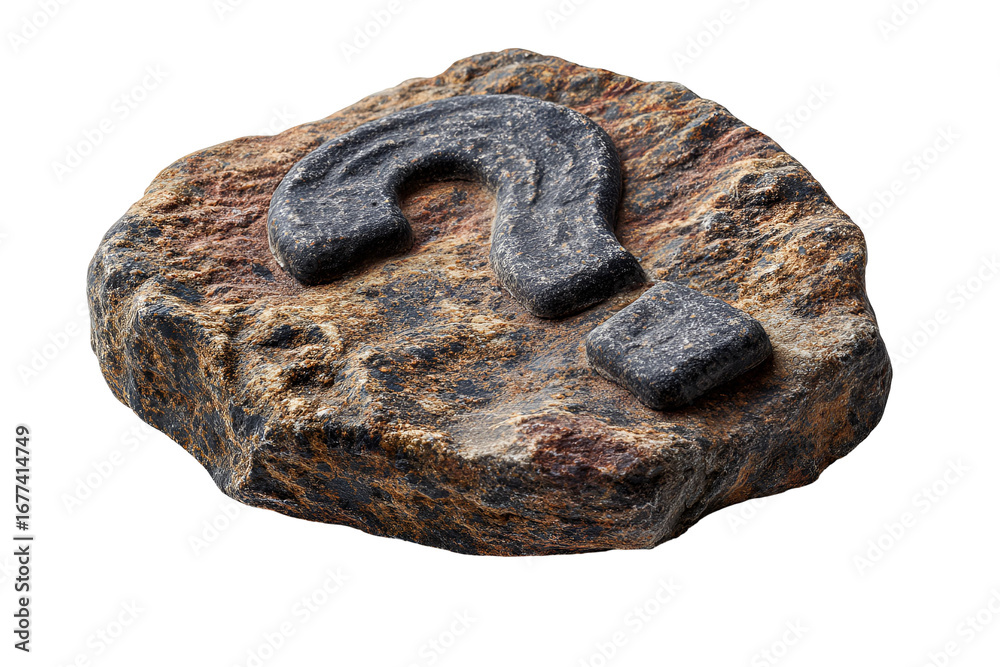 Fototapeta premium Stone Question Mark Enigma Mystery Rock Riddle Intrigue