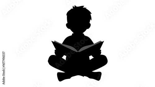 Reading Silhouette: A silhouette of a young individual is absorbed in reading a book. Capturing the tranquility of the moment, this image portrays a passion for learning, knowledge, and imagination. 