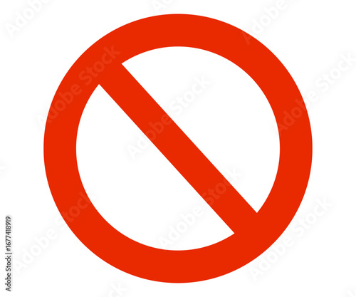 Do not enter. No entry sign. Red stop icon