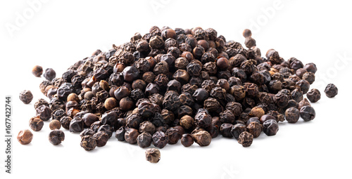 Black pepper isolated on a transparent background