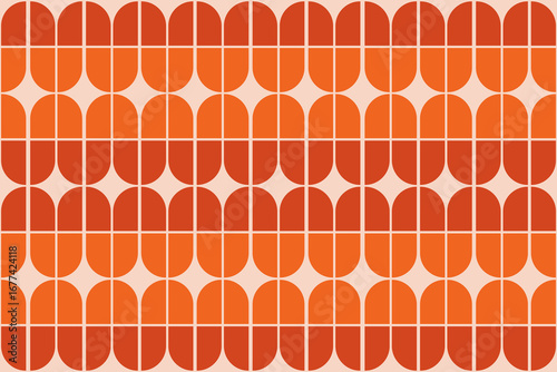 Geometric mid century modern style seamless pattern. vector background print