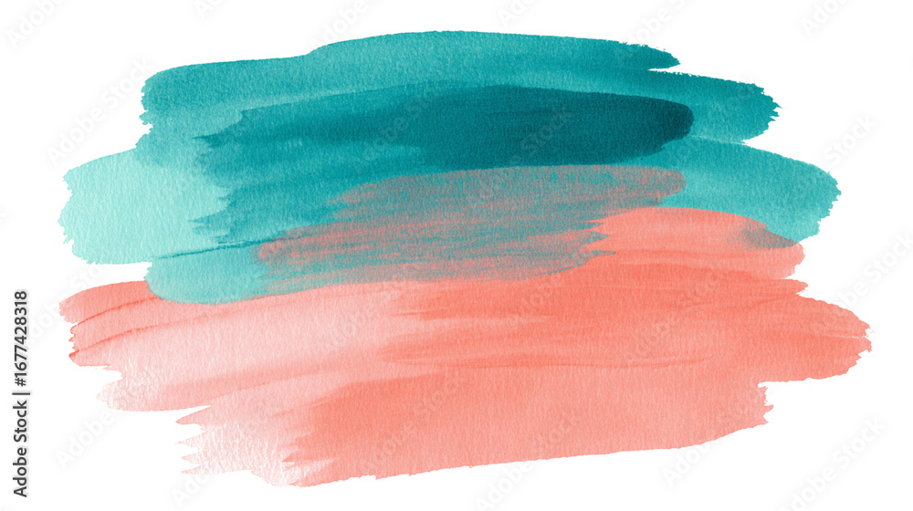 Naklejka premium isolated transparent Abstract Watercolor Brush Strokes for Graphic Designers on White Background PNG die-cut for advertising,