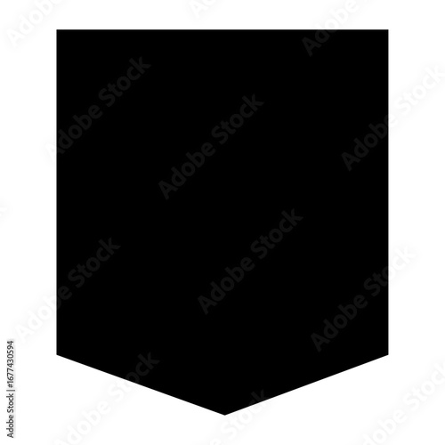 Black downward pointing arrow icon shape isolated on white background suitable for website design and app interface