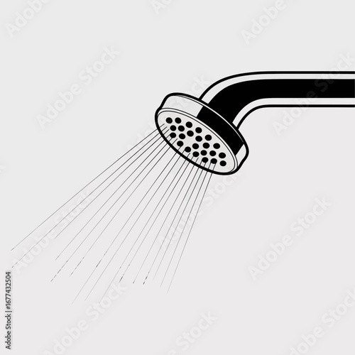 shower head with water drops