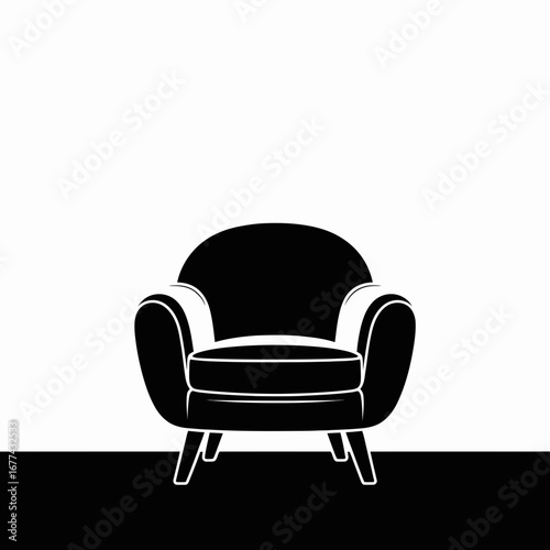 black leather armchair