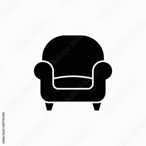 black leather armchair