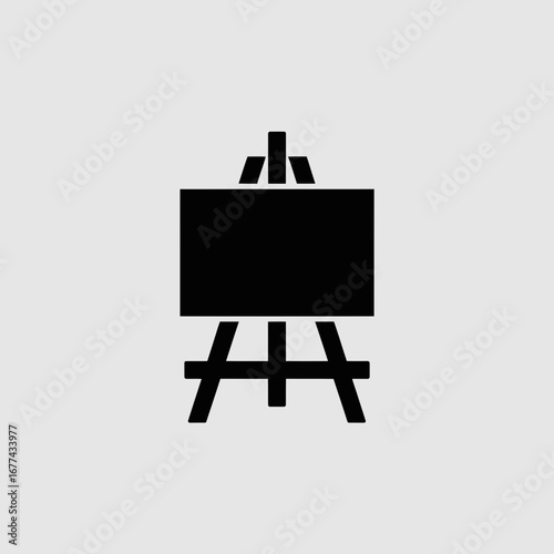 easel with blank canvas