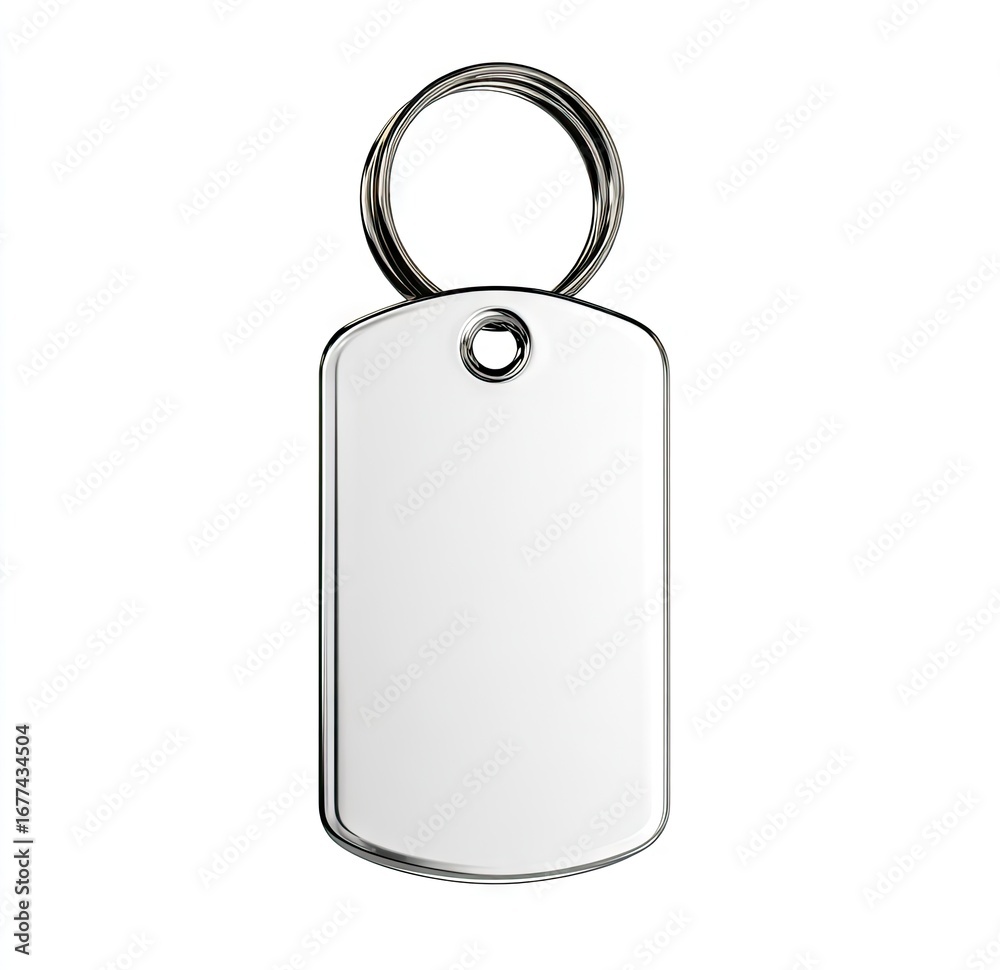 Fototapeta premium Blank metal key tag