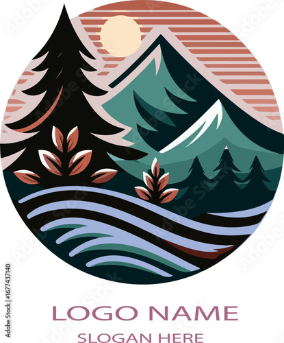 mountain mahogany logo icon vector .