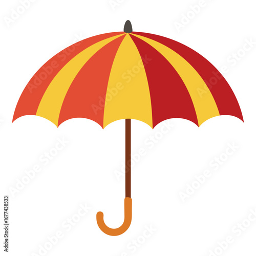 Colorful Umbrella Vector – Flat Design Rainy Day Illustration