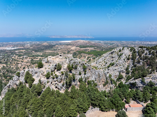 Aussicht auf die Burgruine von Palio Pyli auf der Insel Kos in Griechenland