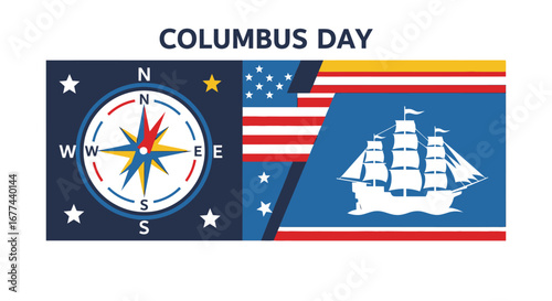 Celebrate Columbus Day with Maritime Symbols and American Patriotism