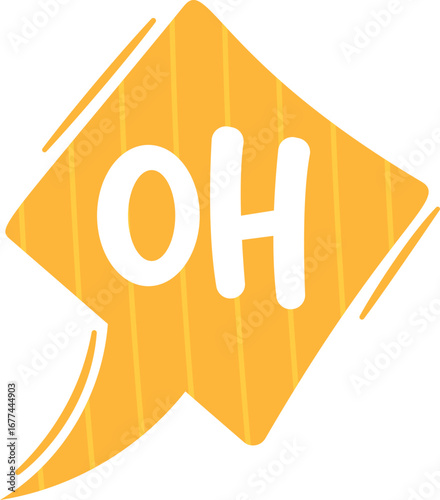 Oh dialog bubble vector illustration