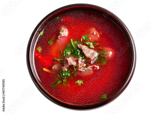 Duck Blood Soup in the middle isolatrd Rich Flavor Warm Comfort Bowl