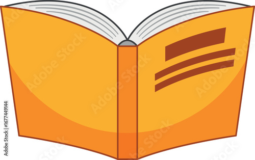Opened literature book vector illustration
