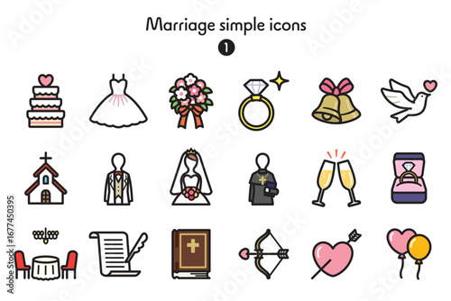 シンプルアイコン集 結婚