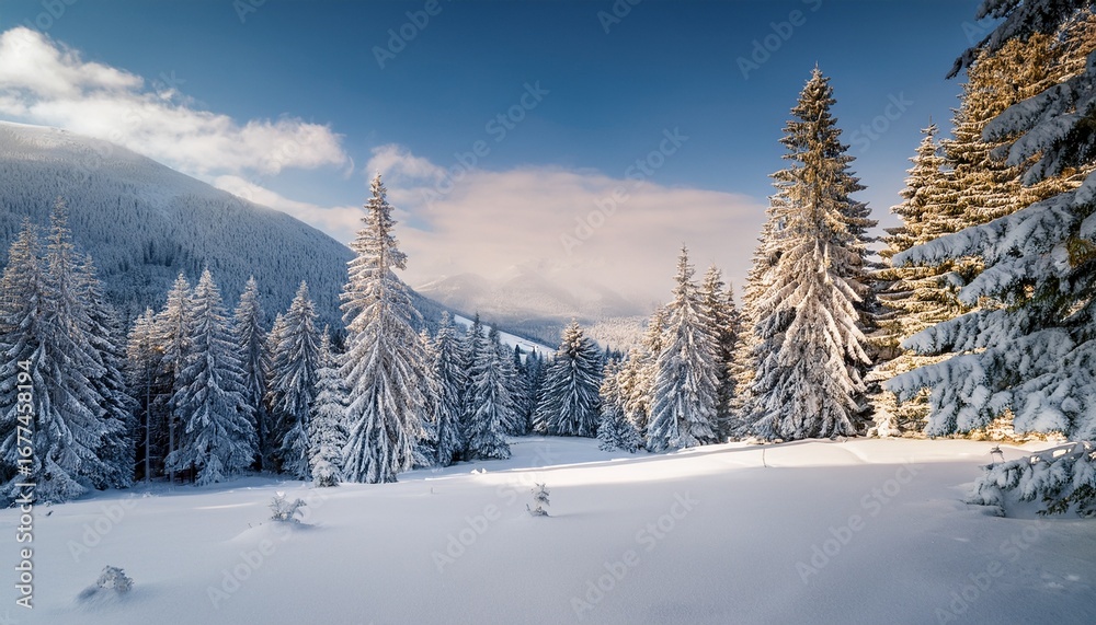 Fototapeta premium the serene beauty of a snow covered landscape