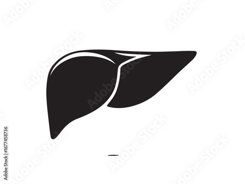 Hepatitis Liver Health Problem Collection Icon in Minimalist Medical Silhouette Art