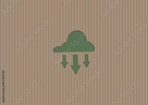 Green carbon footprint reduction on brown corrugated cardboard background representing decreasing carbon footprint and emission reduction for environmental sustainability. Net zero.Vector illustration