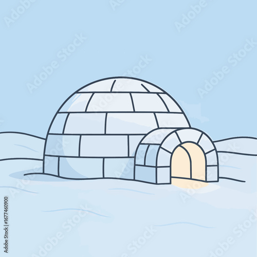 igloo graphic t-shirt design vector illustration