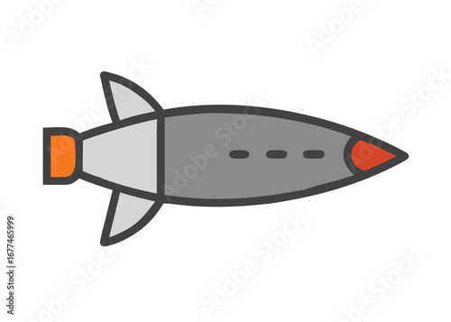 rocket isolated on white