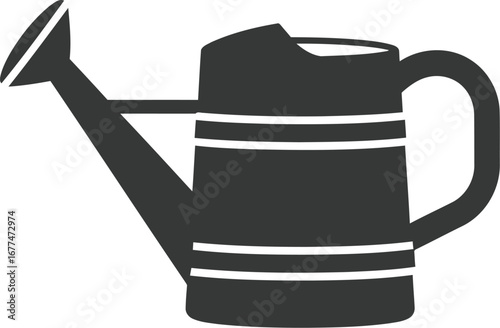 Vector art of watering can, a gardening tool for watering plants and flowers