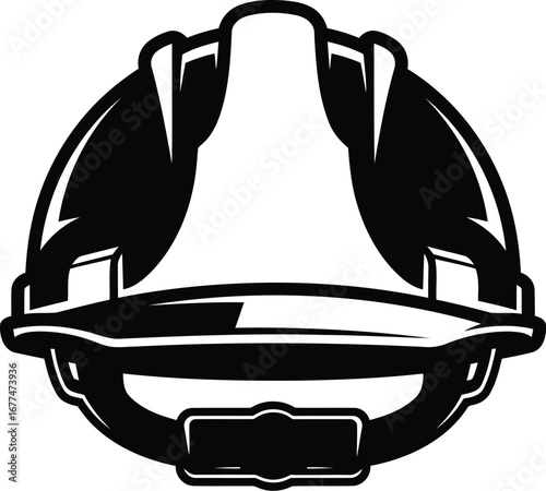 Vector art of detailed safety helmet illustration, essential for construction worker protection