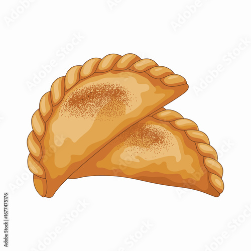 Mexican Pumpkin Empanadas de Calabaza Illustration