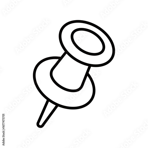 pushpin icon, a pin for attaching notes or photos to a wall