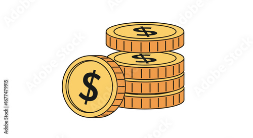 Gold coins stack money finance currency wealth investment banking financial economy capital