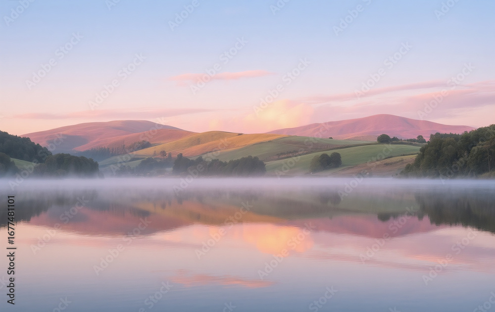 Fototapeta premium sunrise over the river