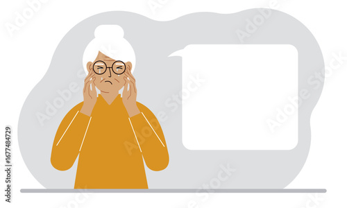 Upset woman cries and holds his head with his hands. The concept of resentment, pain and depression.