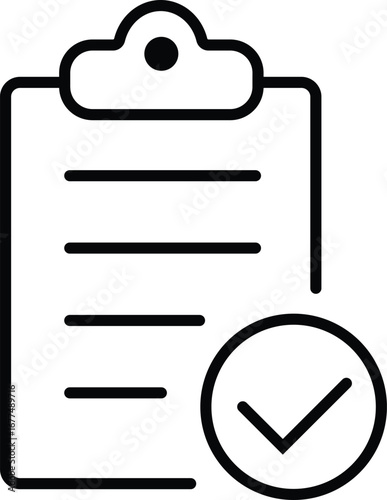 Clipboard with checklist and check mark vector illustration
