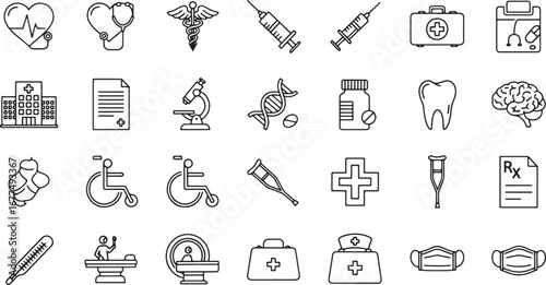 Healthcare and Medical Icons A Comprehensive Collection for Professional Use