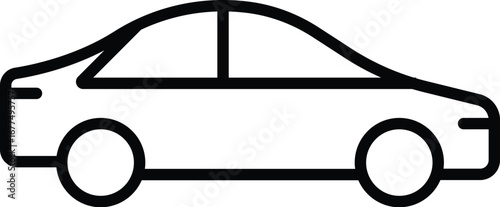 Vector cartoon car illustration with simple design for web icon and concept use