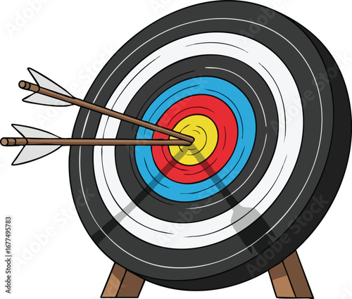 Target with arrows a symbol of aiming for success, achieving goals, and precision in strategy, perfect for illustrating business and personal development concepts