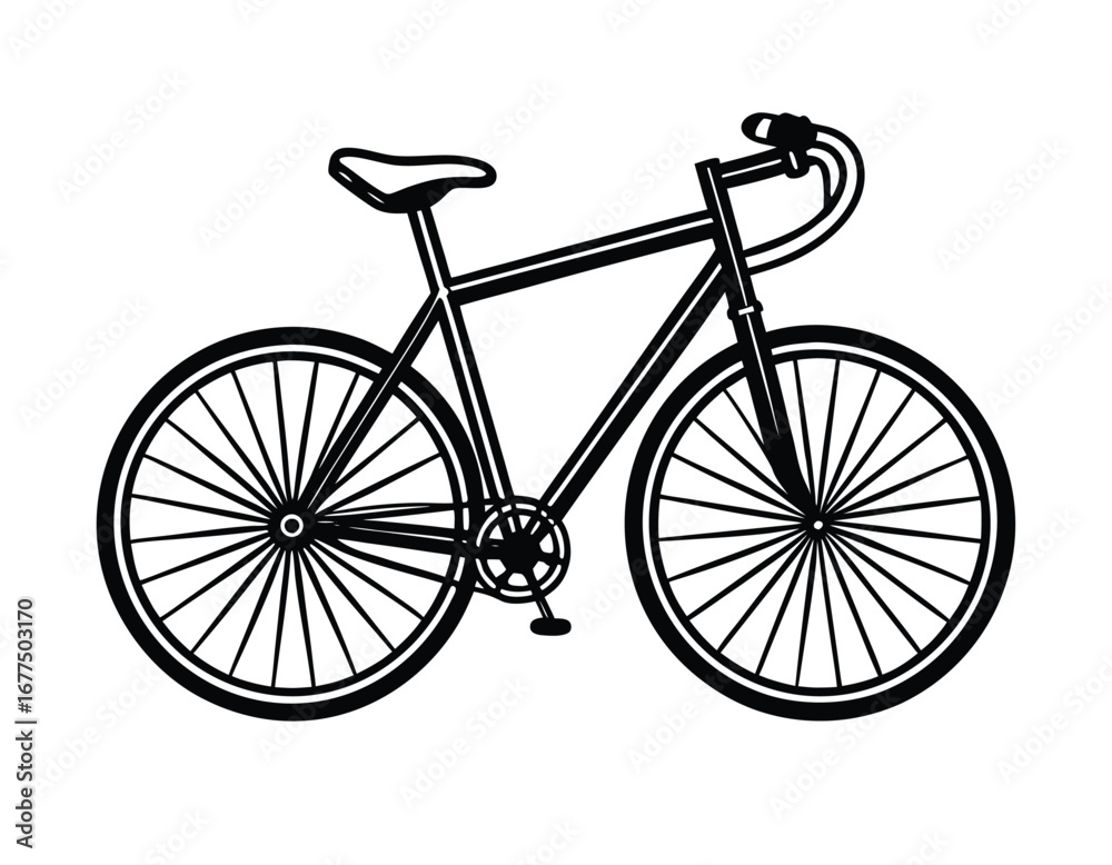 Obraz premium Bicycle Vector Illustration for Cycling and Outdoor Sports