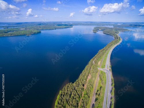 Aerial view of Punkaharju R...