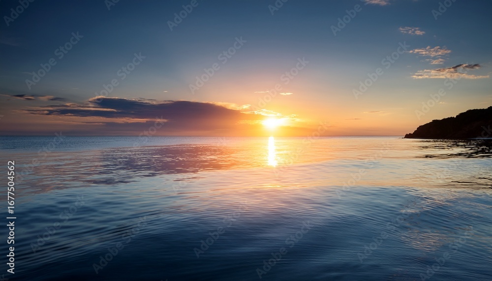Obraz premium sunset reflection over calm sea