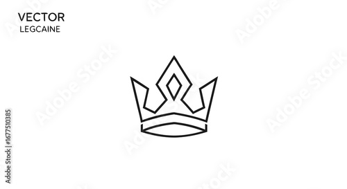 Elegant modern crown icon symbolizing royalty leadership success and prestige for branding