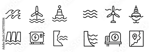 Tidal Energy Icons