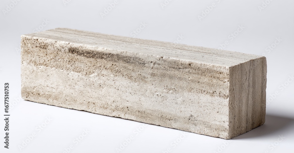 Fototapeta premium Light beige rectangular stone block