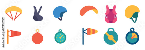 Paragliding Gear Icons