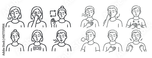 Yoga Breathing Icons