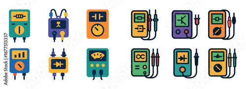 Colorful Electronics Tester Icons