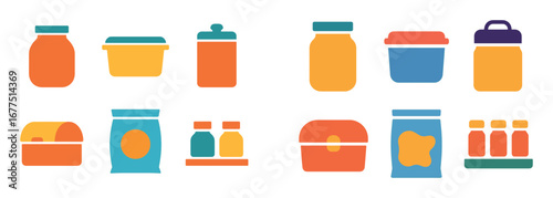 Colorful Kitchenware Icons
